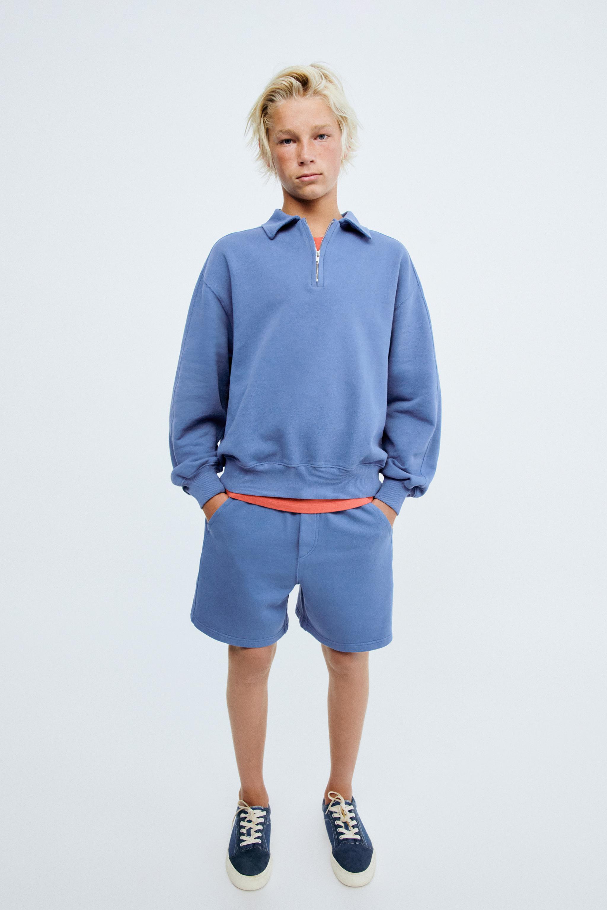 STORIESZ - PLUSH ZIP POLO SWEATSHIRT